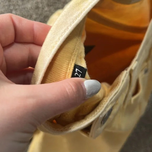 7 for all mankind yellow denim - Picture 5 of 6
